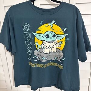 Star Wars Grogu Women Teal T-Shirt
